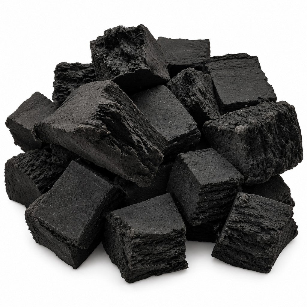 Random ceramic gas fire coals.