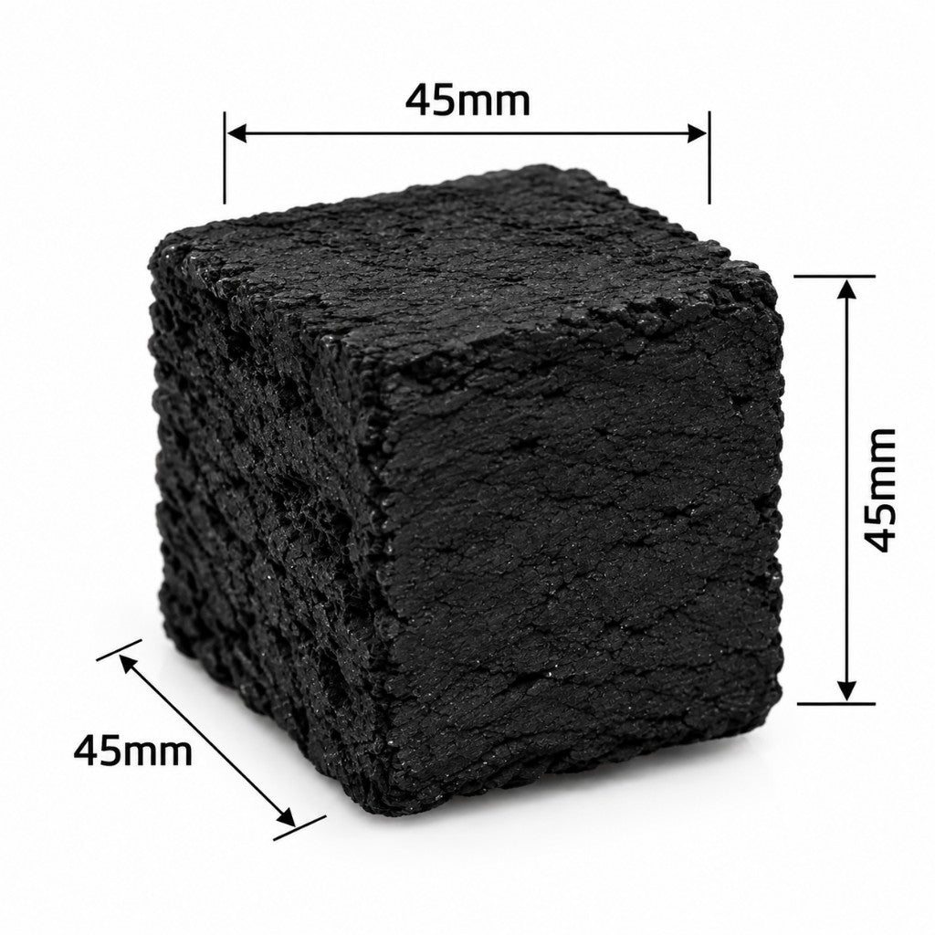 Medium Square Ceramic Gas Fire Coals approximate size 45mm × 45mm × 45mm.