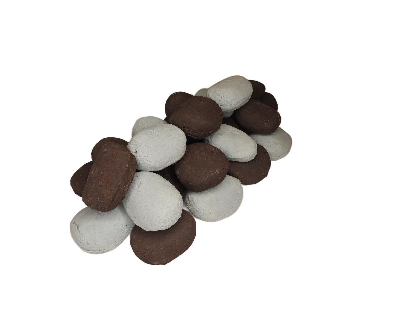 10 Duck Egg Blue/brown Gas fire Ceramic Pebbles Replacements/Bio Fuels/Ceramic TO COALS 4 U