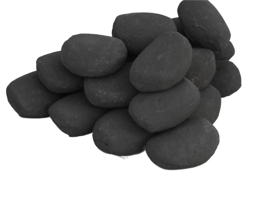 Ceramic gas fire pebbles in a pack