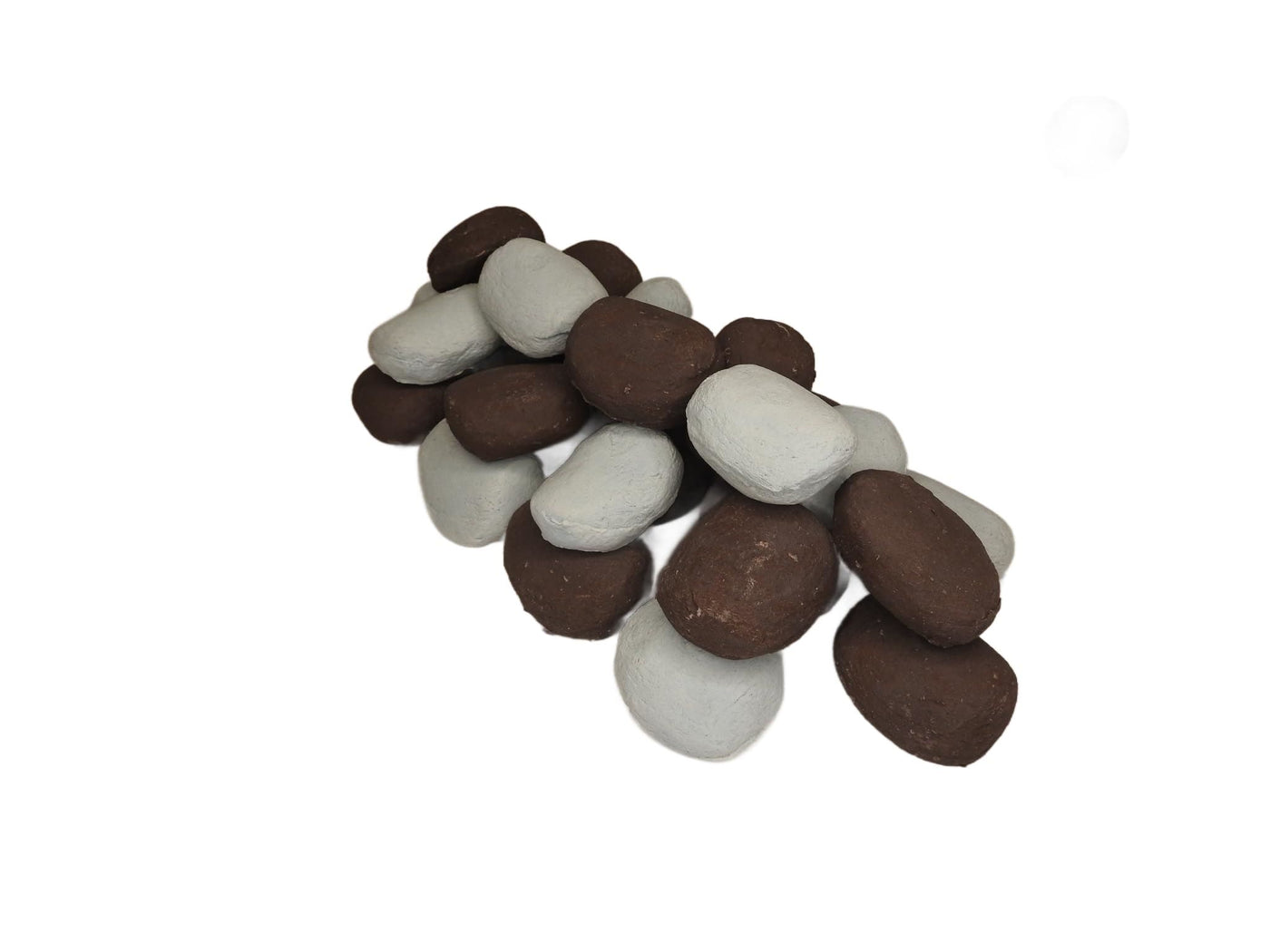10 Duck Egg Blue/brown Gas fire Ceramic Pebbles Replacements/Bio Fuels/Ceramic TO COALS 4 U