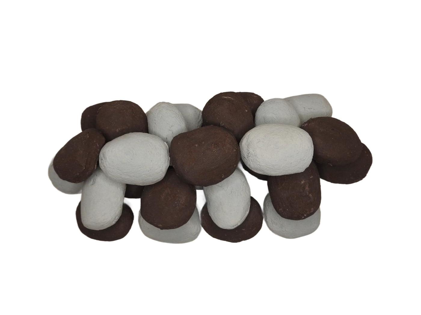 10 Duck Egg Blue/brown Gas fire Ceramic Pebbles Replacements/Bio Fuels/Ceramic TO COALS 4 U