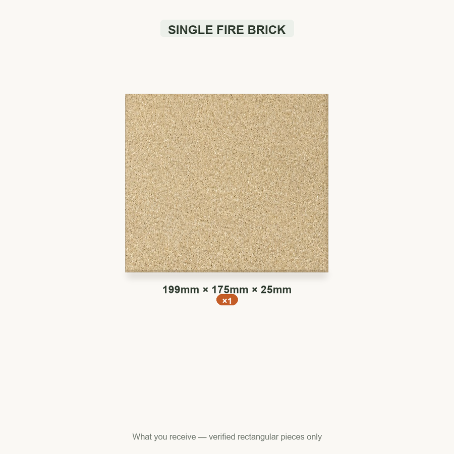 SINGLE FIRE BRICK — 199x175x25mm ×1