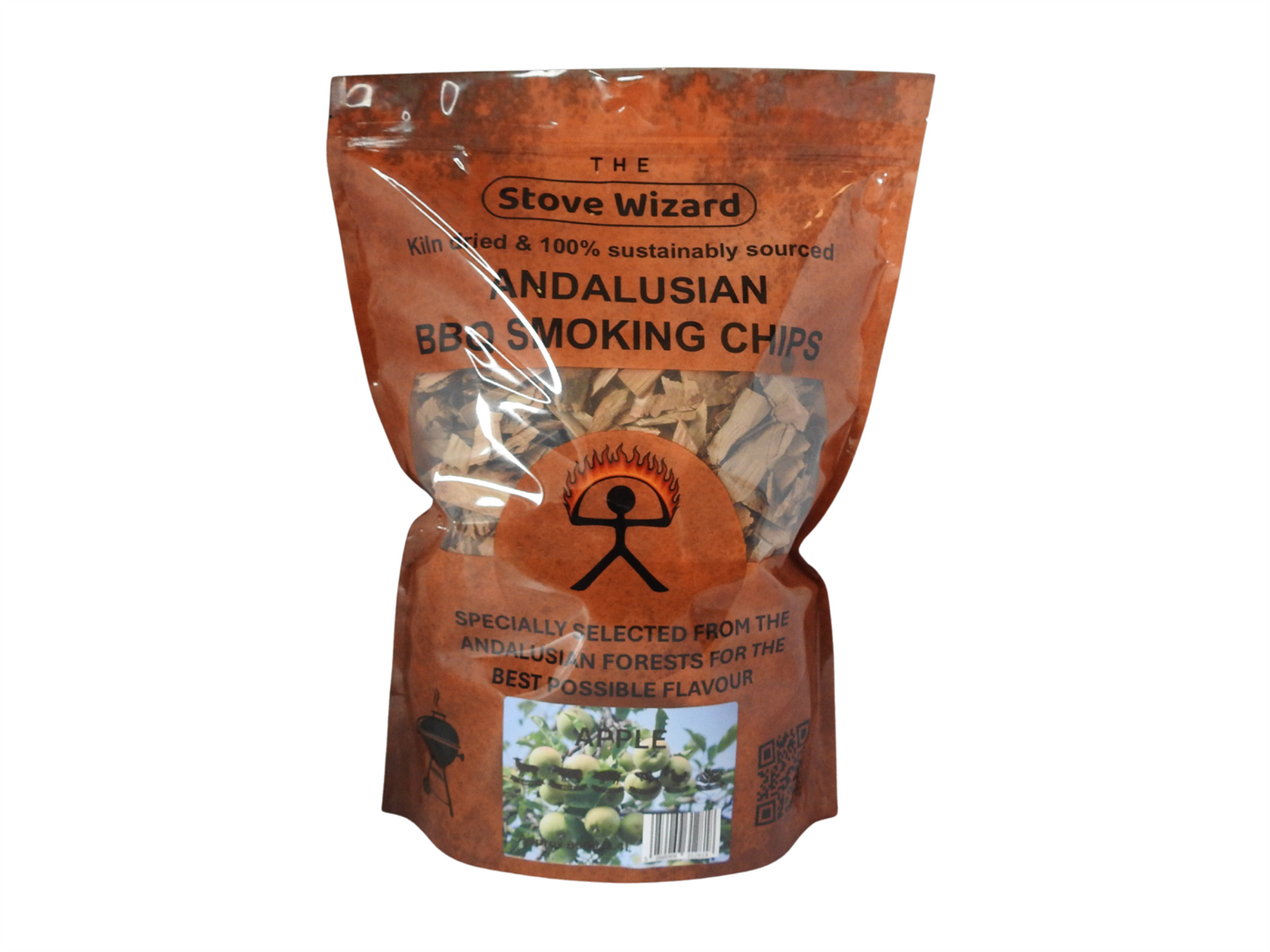 APPLE BBQ smoking wood chips in resealable bag