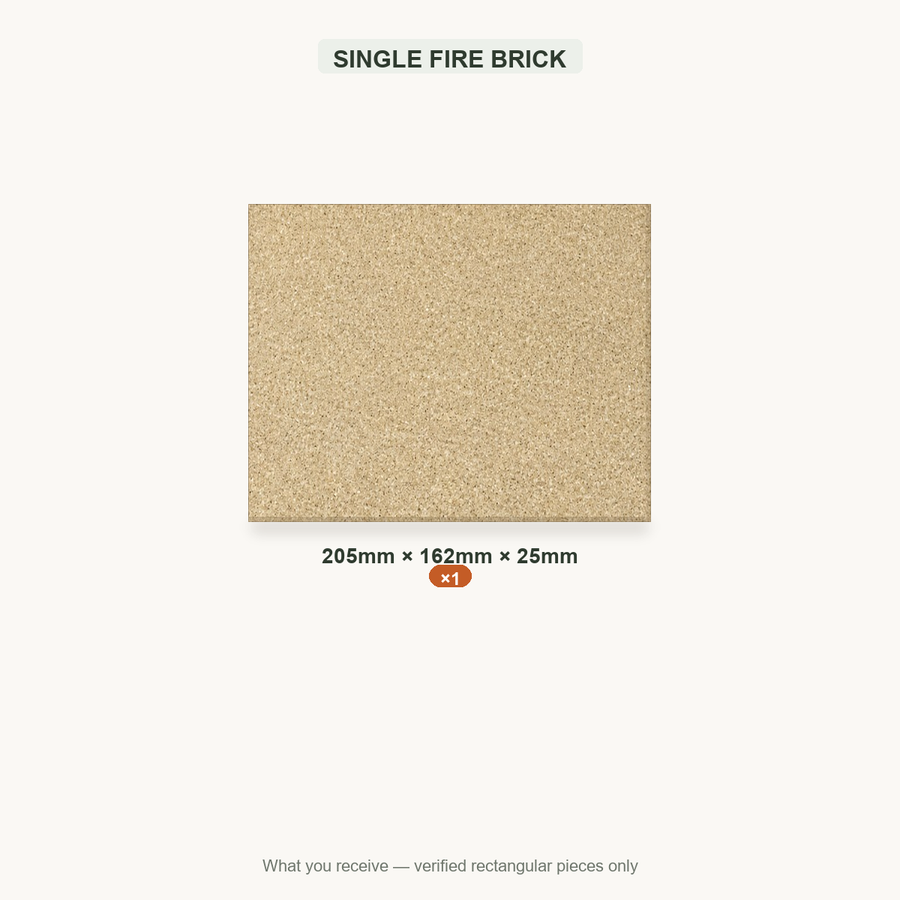 SINGLE FIRE BRICK — 205x162x25mm ×1