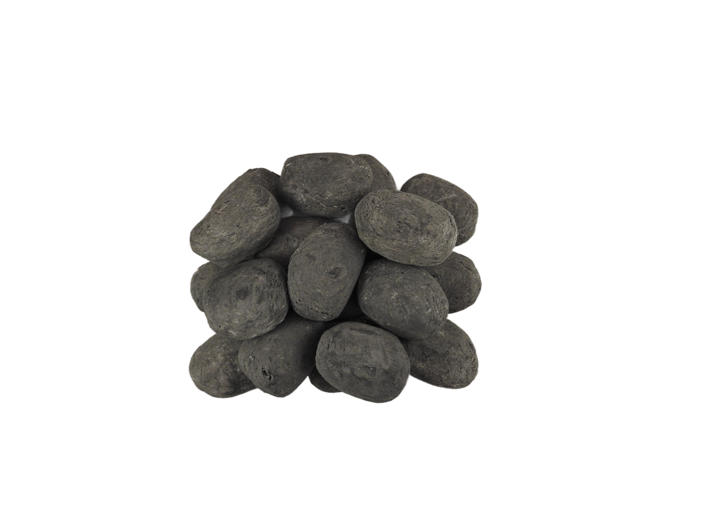 Ceramic gas fire pebbles in a pack