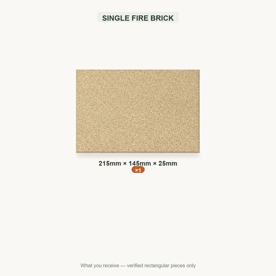 SINGLE FIRE BRICK — 215x145x25mm ×1