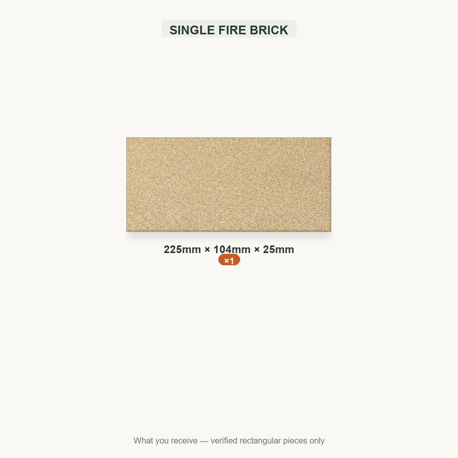 SINGLE FIRE BRICK — 225x104x25mm ×1