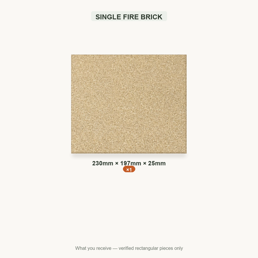 SINGLE FIRE BRICK — 230x197x25mm ×1
