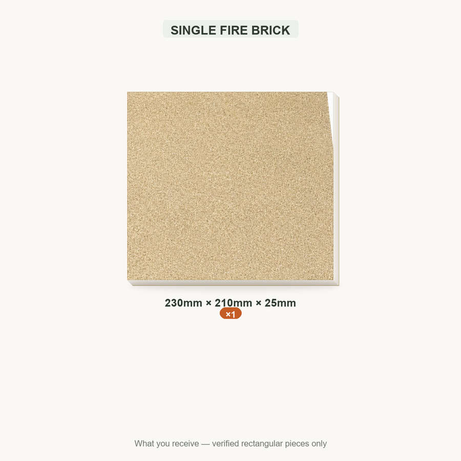SINGLE FIRE BRICK — 230x210x25mm ×1