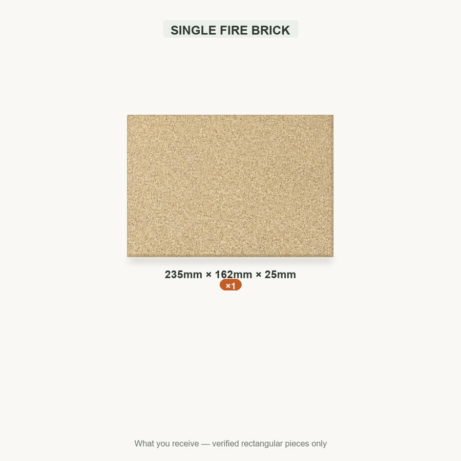 SINGLE FIRE BRICK — 235x162x25mm ×1