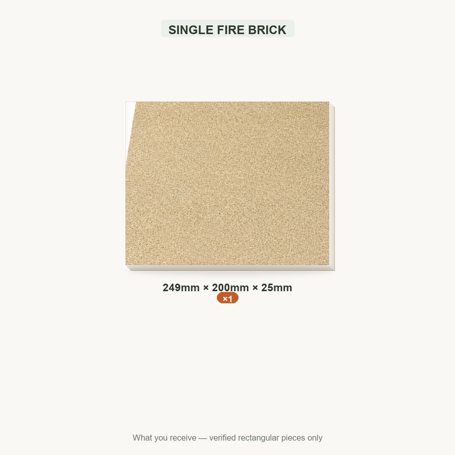 SINGLE FIRE BRICK — 249x200x25mm ×1