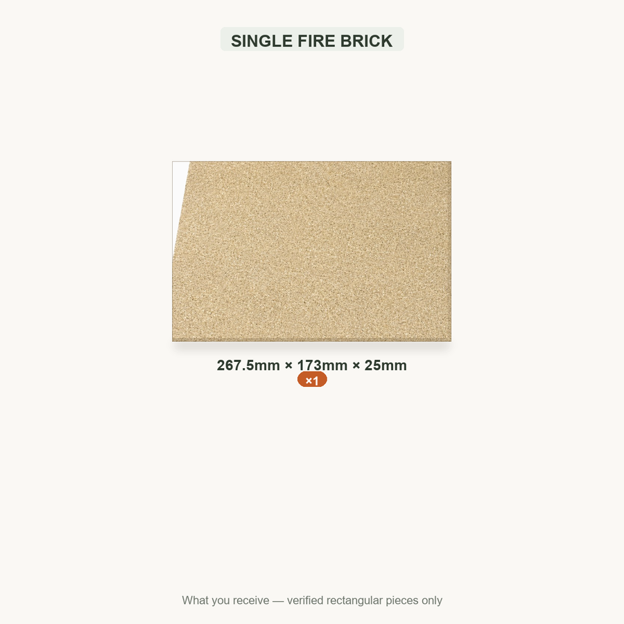 SINGLE FIRE BRICK — 267.5x173x25mm ×1