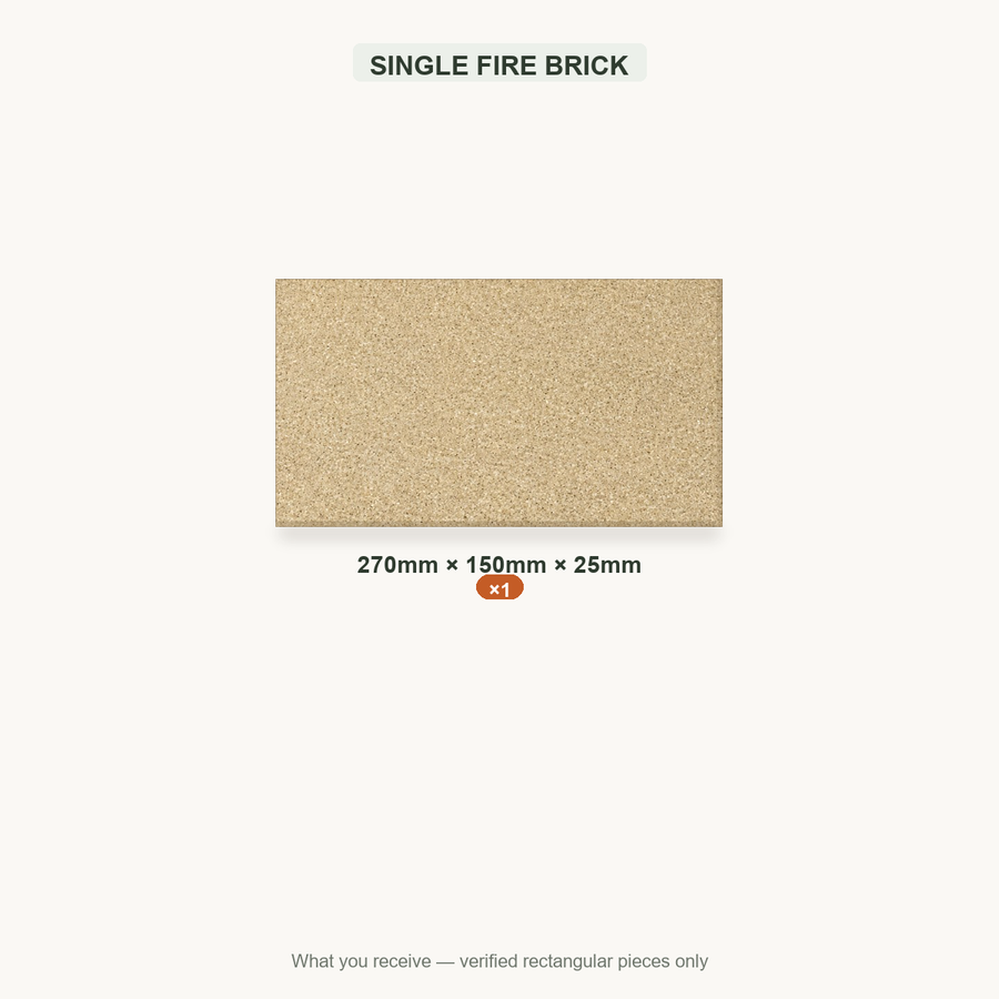 SINGLE FIRE BRICK — 270x150x25mm ×1