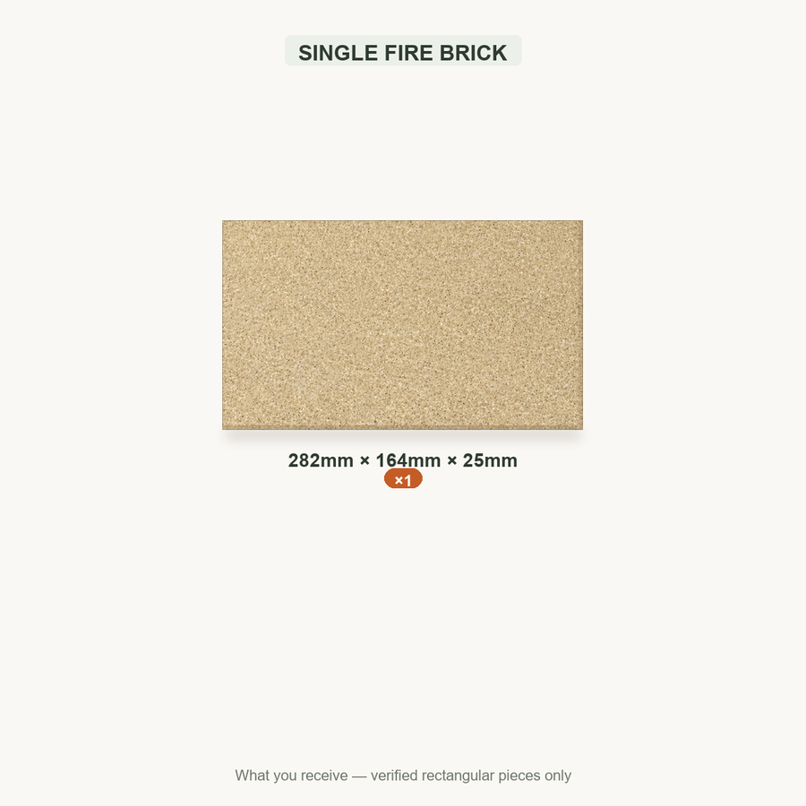 SINGLE FIRE BRICK — 282x164x25mm ×1