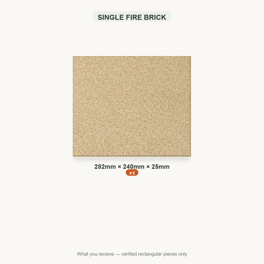 SINGLE FIRE BRICK — 282x240x25mm ×1