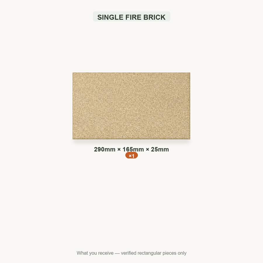 SINGLE FIRE BRICK — 290x165x25mm ×1