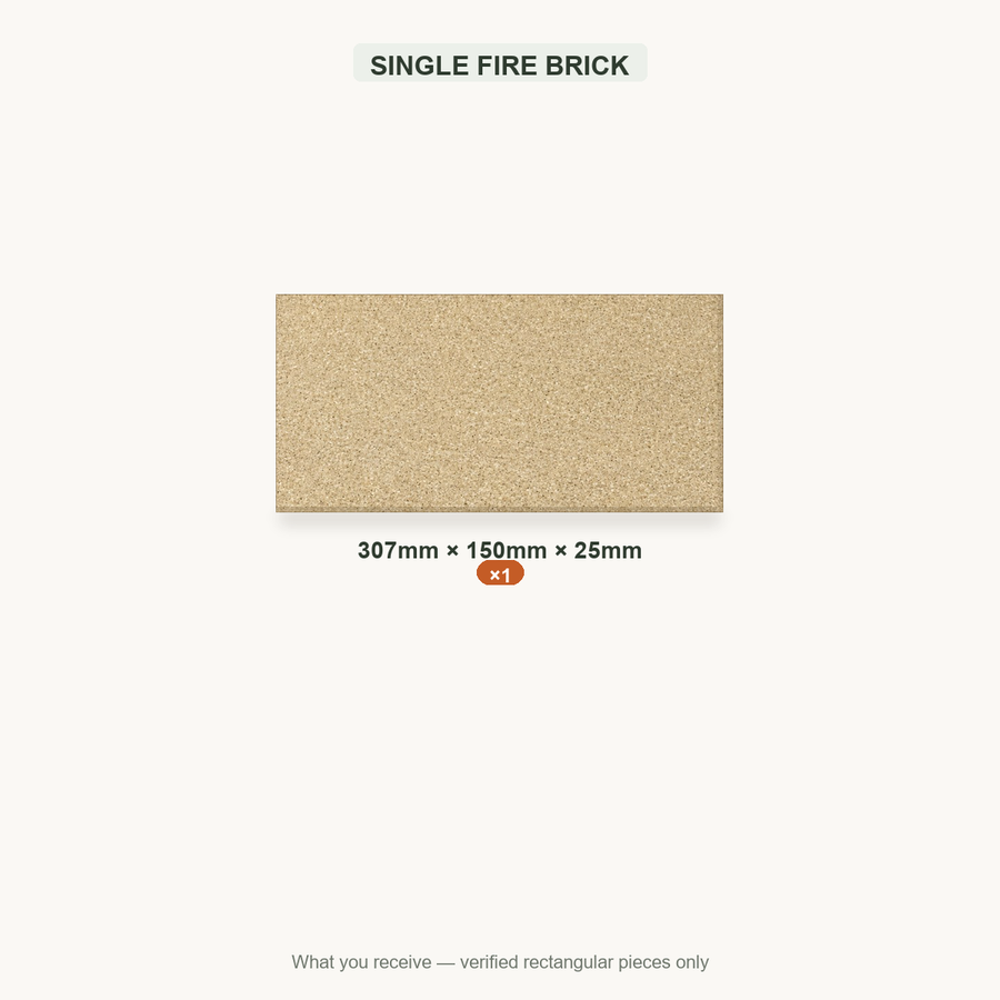 SINGLE FIRE BRICK — 307x150x25mm ×1