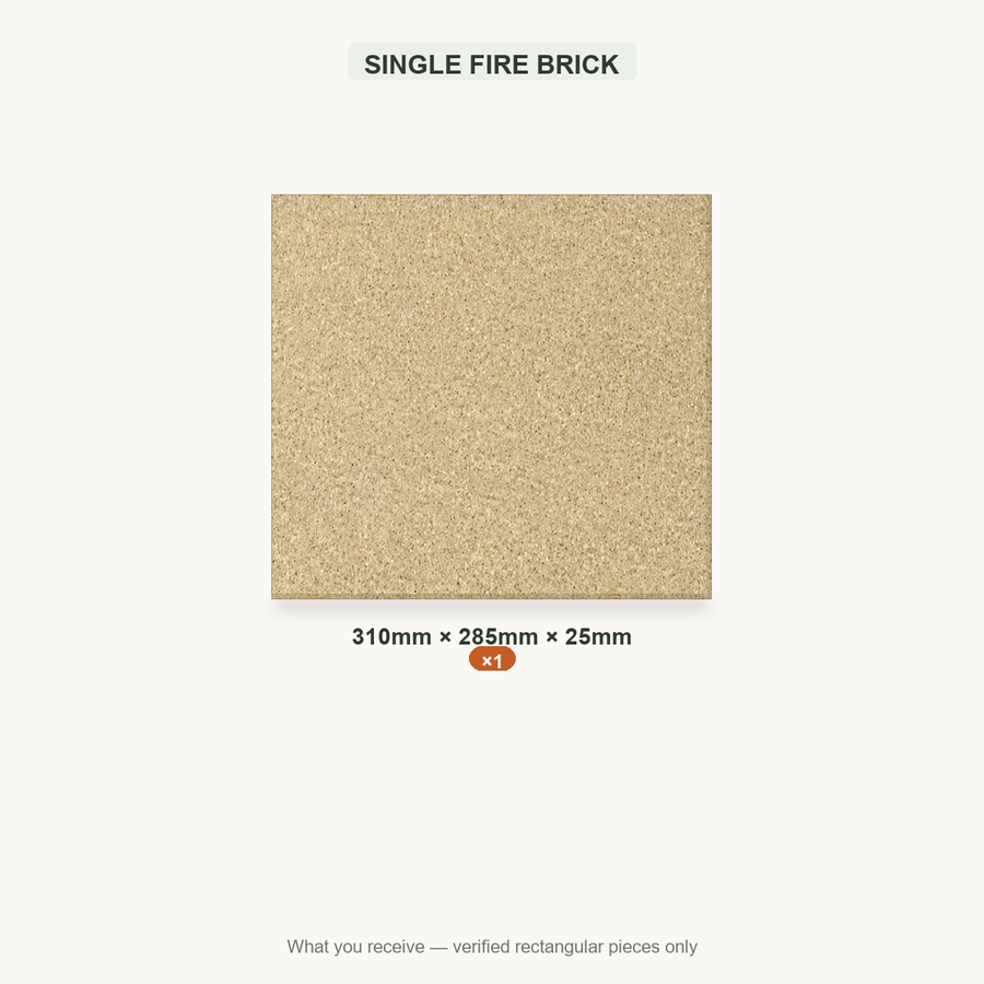 SINGLE FIRE BRICK — 310x285x25mm ×1