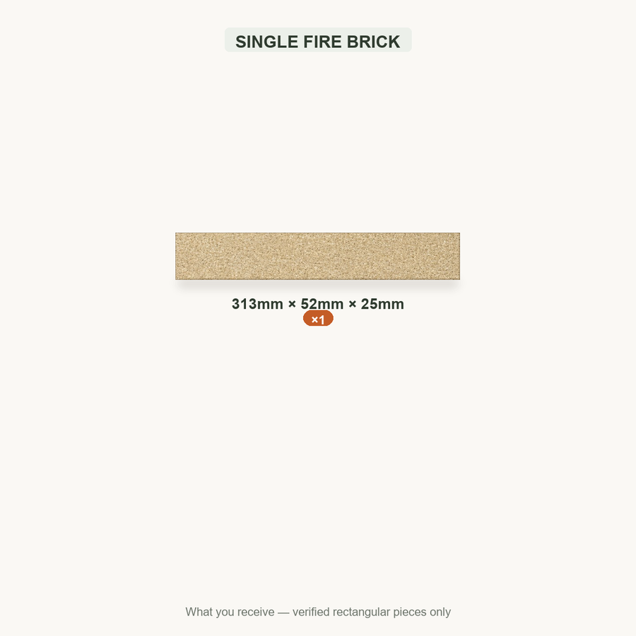SINGLE FIRE BRICK — 313x52x25mm ×1