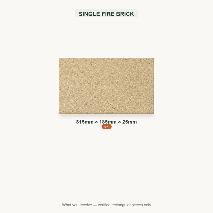 SINGLE FIRE BRICK — 315x185x25mm ×1