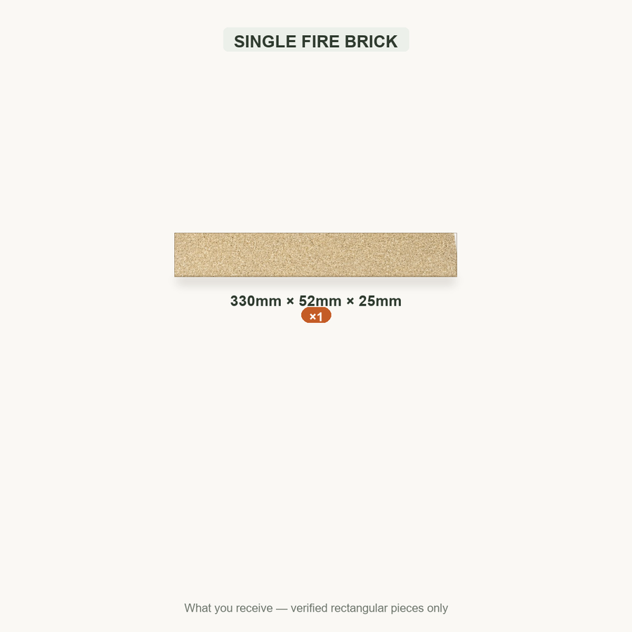 SINGLE FIRE BRICK — 330x52x25mm ×1