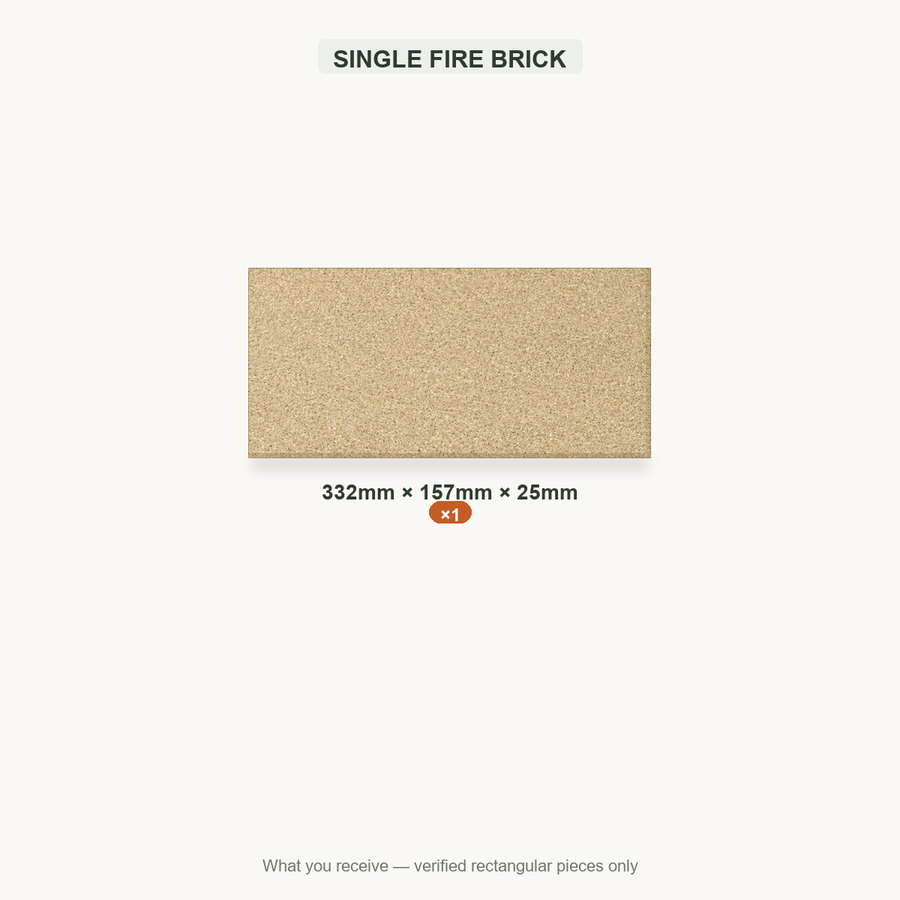 SINGLE FIRE BRICK — 332x157x25mm ×1