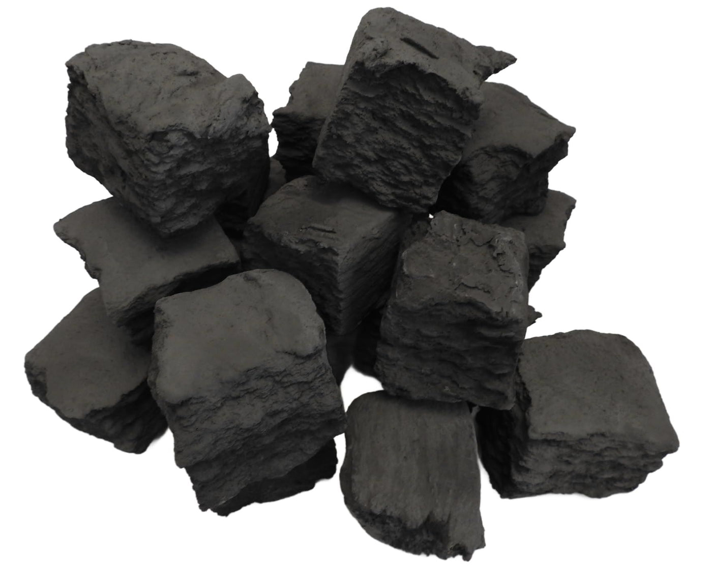 The Stove Wizard 10 Medium Square Ceramic Coals – Replacement Accessories for LPG Bio Ethanol Gas Fires Electric Fires – Realistic Black Coal Effect – UK-Made – 45mm x 45mm x 45mm
