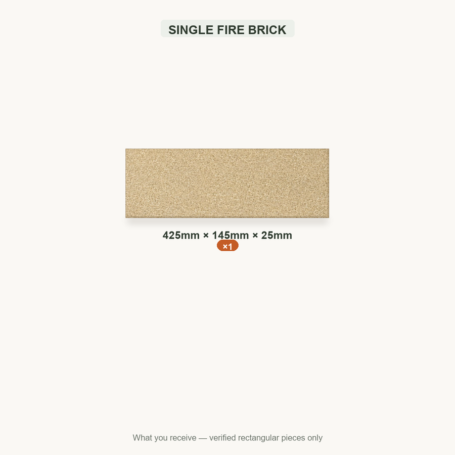 SINGLE FIRE BRICK — 425x145x25mm ×1