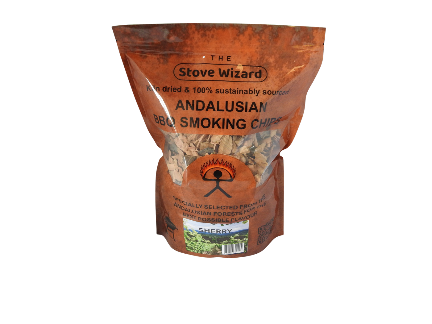 SHERRY BBQ smoking wood chips in resealable bag