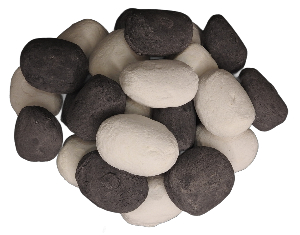 Large Grey White Pebbles (10 / 15 / 20 / 30 Pack)