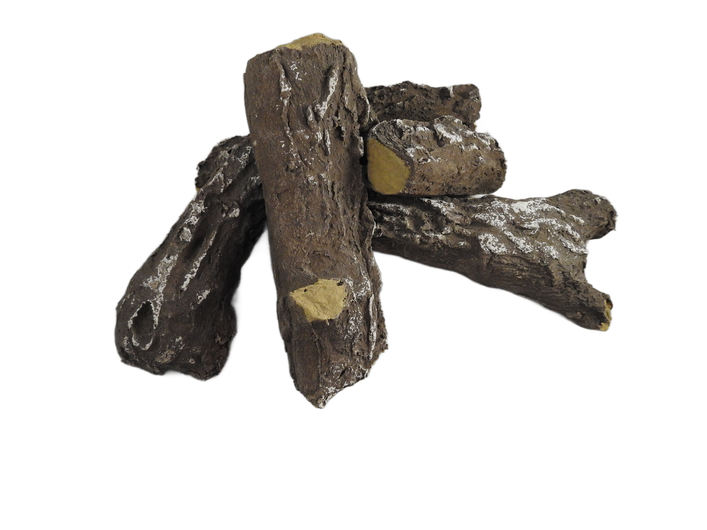Ceramic artificial gas fire logs