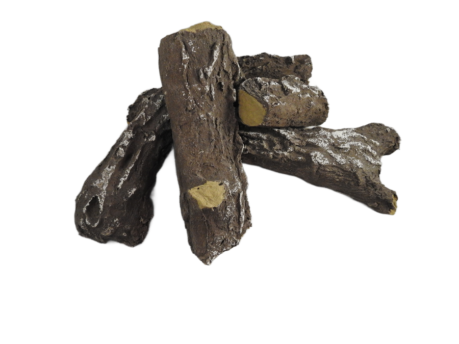 Ceramic artificial gas fire logs