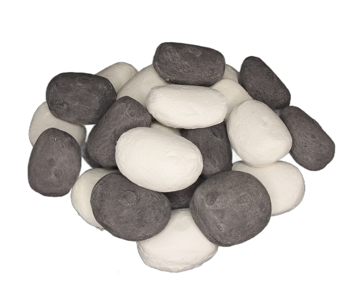 Large Grey White Pebbles (10 / 15 / 20 / 30 Pack)