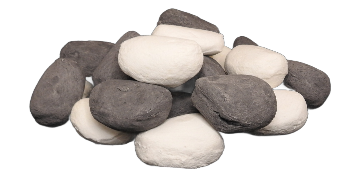 Large Grey White Pebbles (10 / 15 / 20 / 30 Pack)