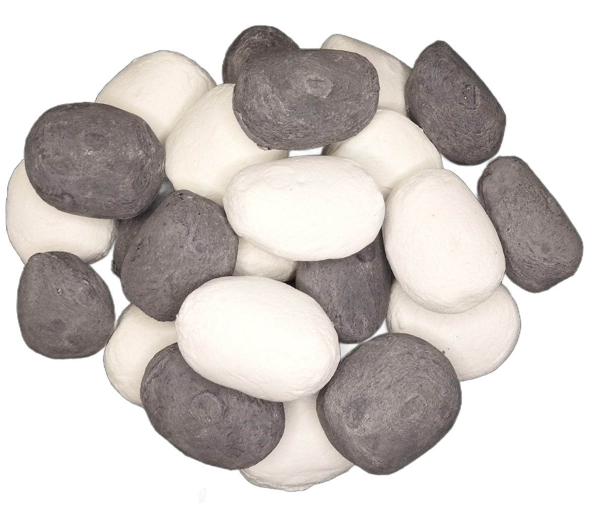 Large Grey White Pebbles (10 / 15 / 20 / 30 Pack)