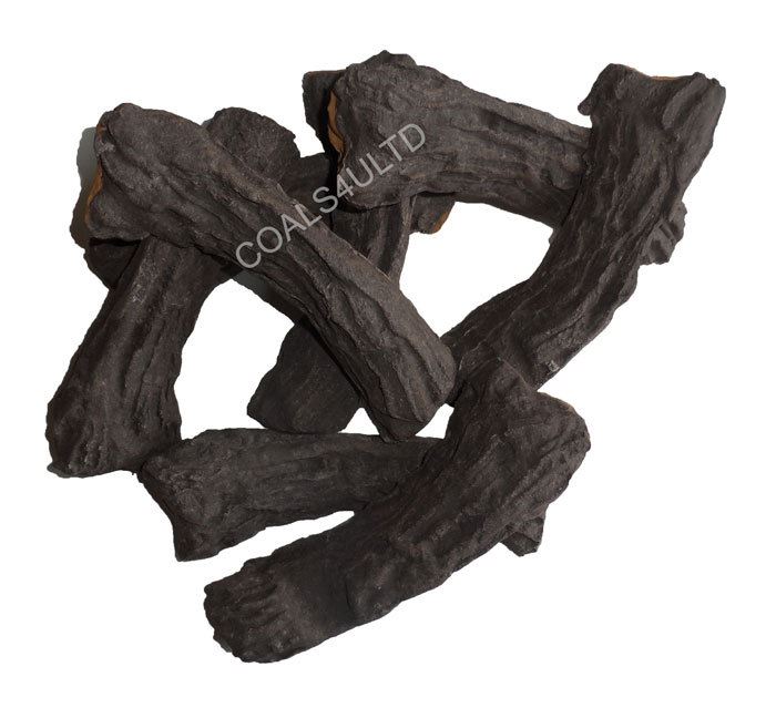 Ceramic artificial gas fire logs