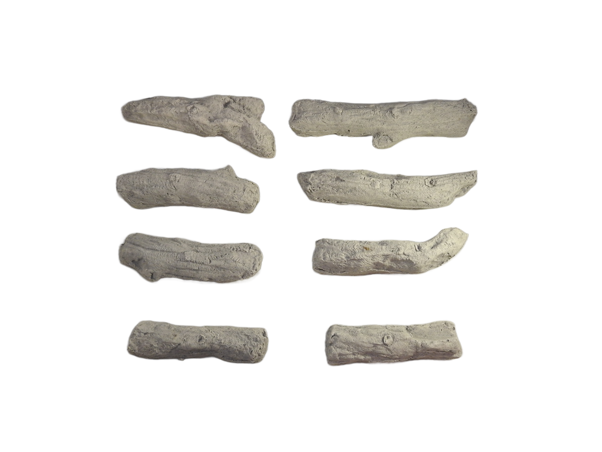 16 Piece Driftwood ceramic gas fire logs