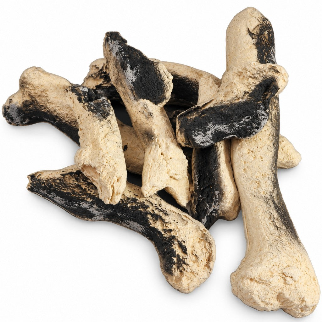 9 Piece Burnt Sand Coloured Effect Driftwood Set in an alternative piled arrangement. Actual product photographed.