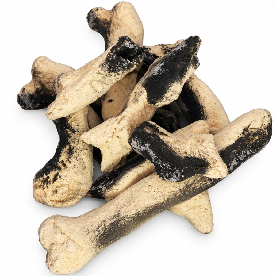 9 Piece Burnt Sand Coloured Effect Driftwood Set piled on a white background. Actual product photographed.