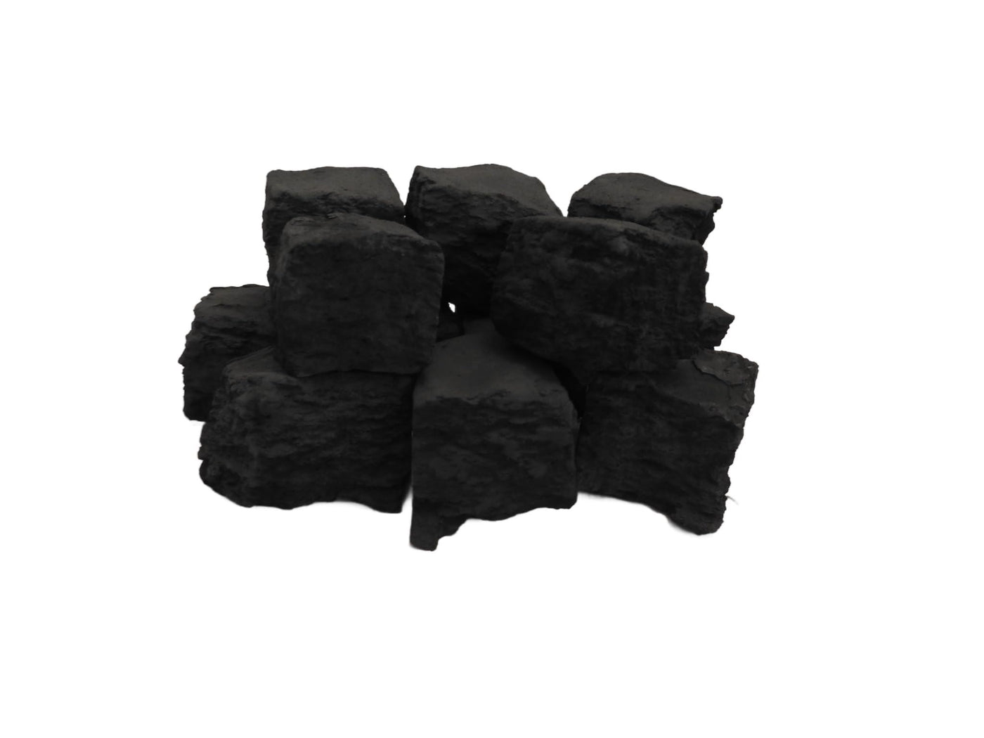 The Stove Wizard 10 Medium Square Ceramic Coals – Replacement Accessories for LPG Bio Ethanol Gas Fires Electric Fires – Realistic Black Coal Effect – UK-Made – 45mm x 45mm x 45mm
