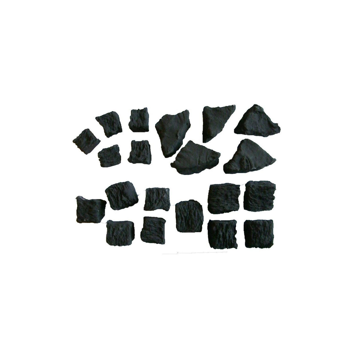 The Stove Wizard Gas Fire Replacement Coals, 5 Small 5 Medium 5 Large 5 Triangle, Suitable for Gas, Electric, LPG and Bio Ethanol Fires