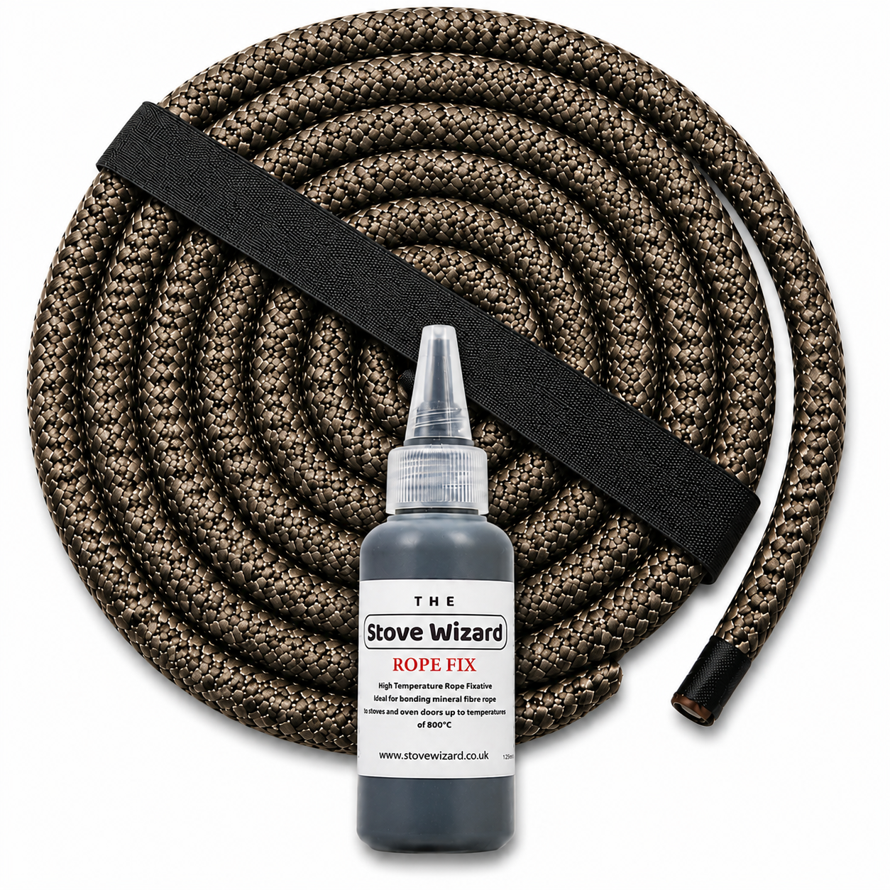 Heat-resistant stove rope adhesive tube