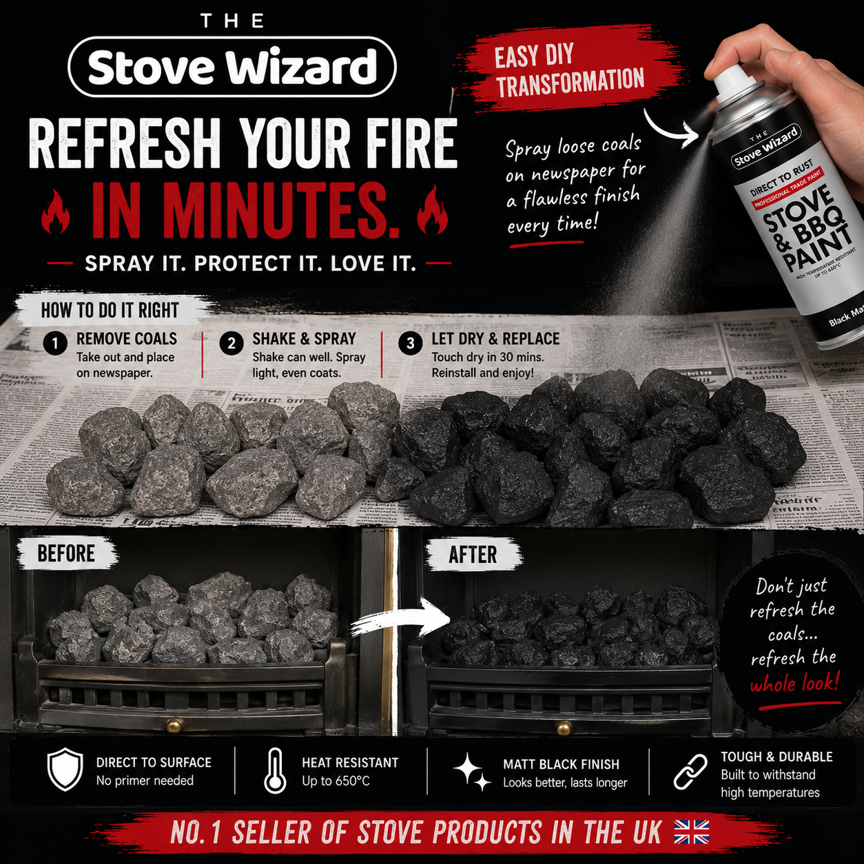 High Temperature Spray Paint Stove BBQ & Coal
