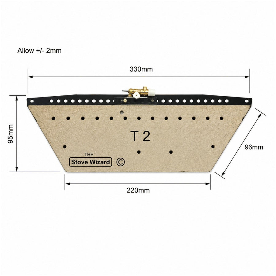 T2 inset gas fire burner