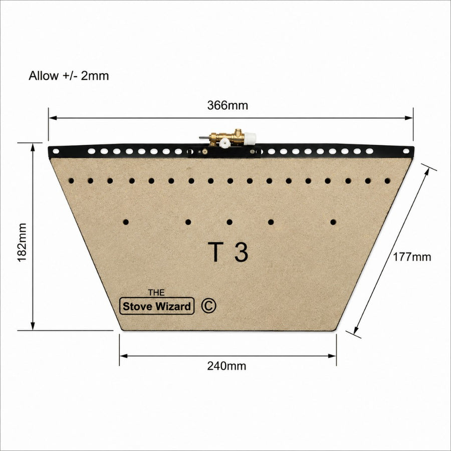 T3 inset gas fire burner