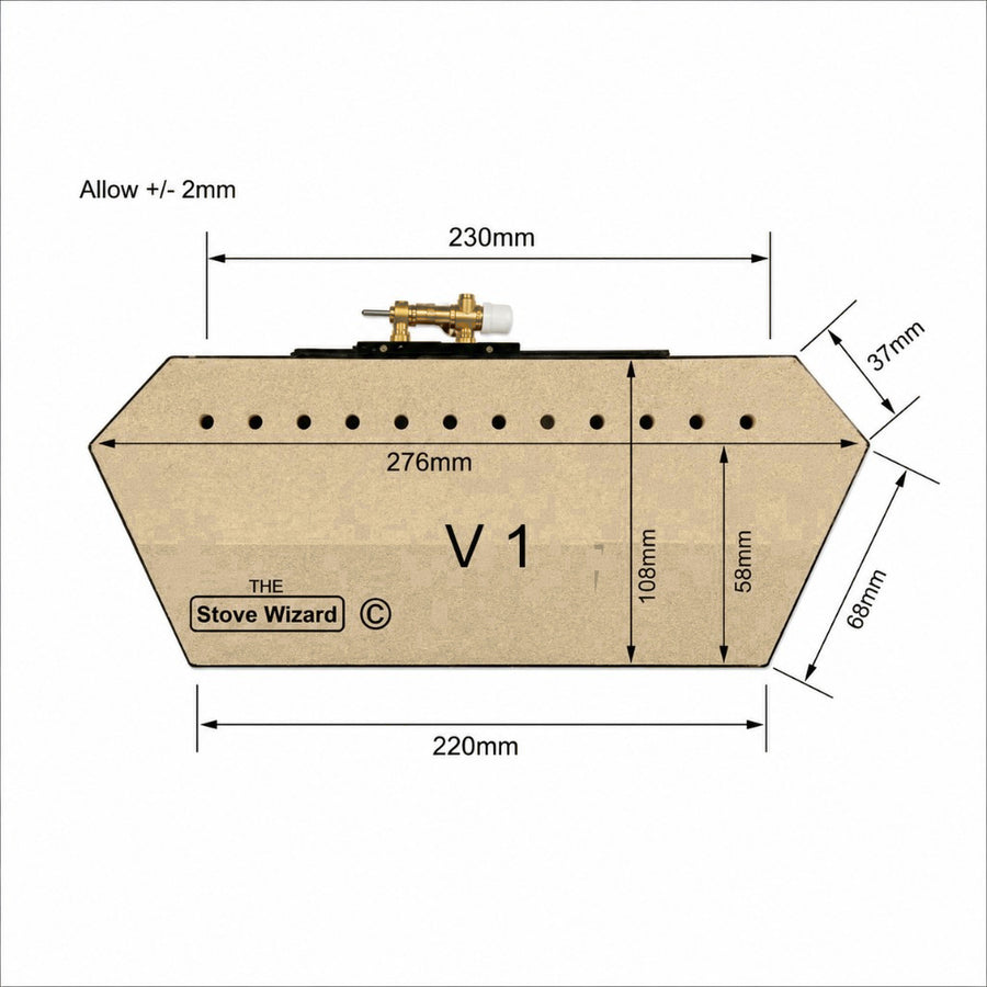 V1 inset gas fire burner