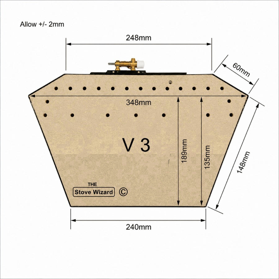 V3 inset gas fire burner
