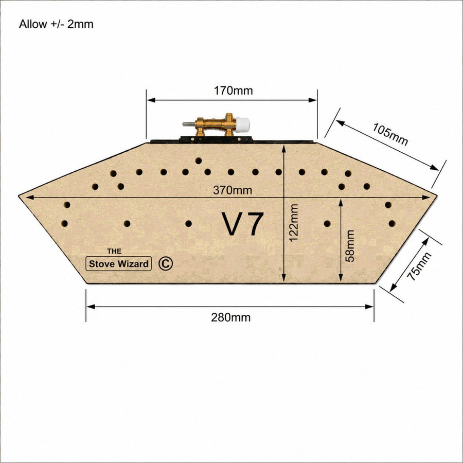 V7 inset gas fire burner