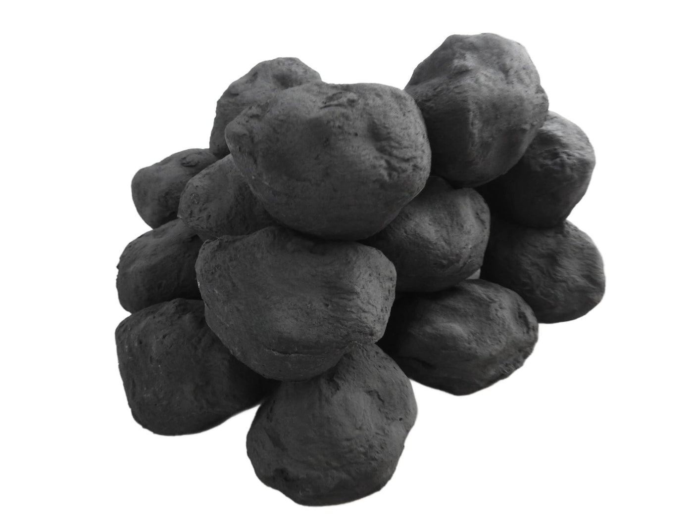 The Stove Wizard 15 Small Ceramic Cast Coals – Replacement Fire Bed for Gas, LPG & Bio Ethanol Fires – Heat-Resistant Coals for Inset & Open Fireplaces